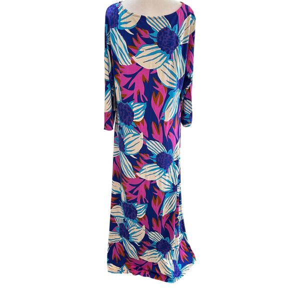Soft Surroundings NWT Serena Maxi Nazarine Blue Multi Dress XL Retail $130 - Picture 7 of 9